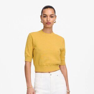 NWT Madewell Textural-Stitch Cotton Sweater